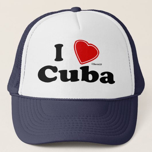 Casquette J'aime Cuba (Devant)