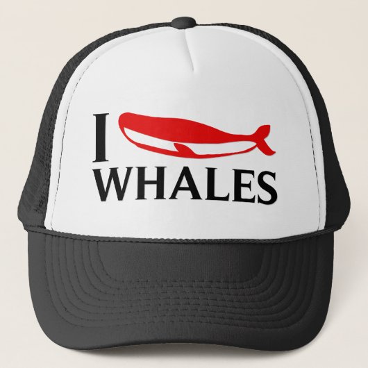 Casquette J'aime des baleines (Devant)