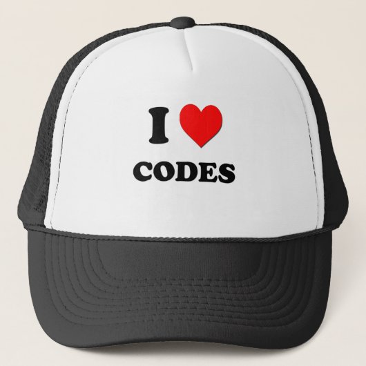 Casquette J'aime des codes (Devant)