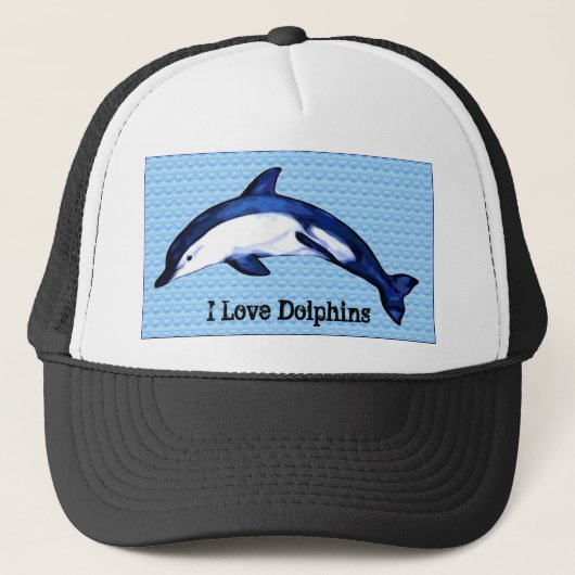 Casquette J'aime des dauphins (Devant)