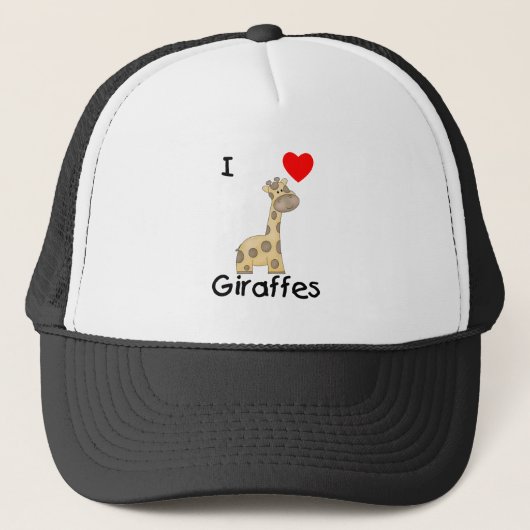 Casquette J'aime des girafes (2) (Devant)