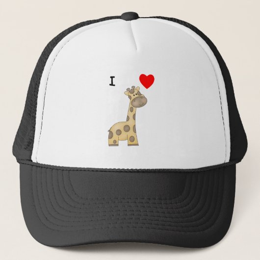 Casquette J'aime des girafes (3) (Devant)
