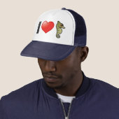 Casquette J'aime des hippocampes (En situation)
