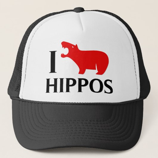 Casquette J'aime des hippopotames (Devant)