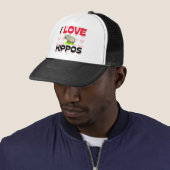 Casquette J'aime des hippopotames (En situation)