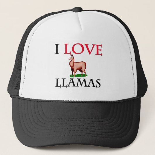 Casquette J'aime des lamas (Devant)