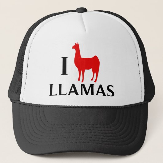 Casquette J'aime des lamas (Devant)