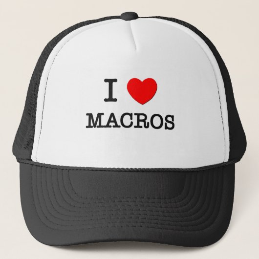 Casquette J'aime des macros (Devant)
