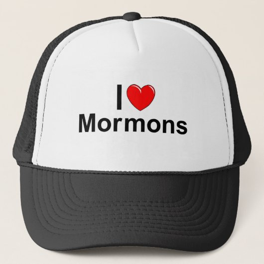 Casquette J'aime des mormons (de coeur) (Devant)