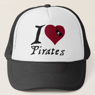 Casquette J'aime des pirates (de coeur)
