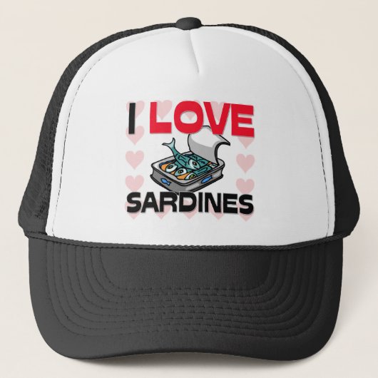 Casquette J'aime des sardines (Devant)