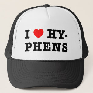 Casquette J'aime des traits d'union