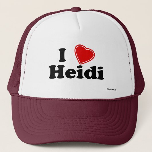 Casquette J'aime Heidi (Devant)