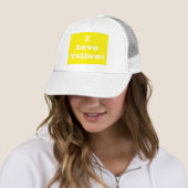 Casquette J'aime Jaune (En situation)