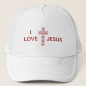 Casquette J'aime Jésus Croix (Devant)