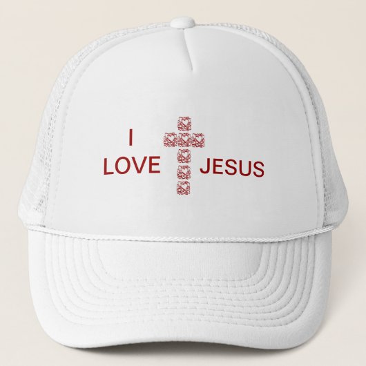 Casquette J'aime Jésus Croix (Devant)