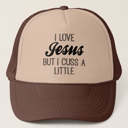 Casquette J'aime Jésus mais je jure (Devant)