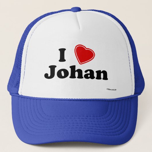 Casquette J'aime Johan (Devant)