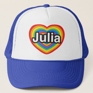 Casquette J'aime Julia. Je t'aime Julia. Cœur