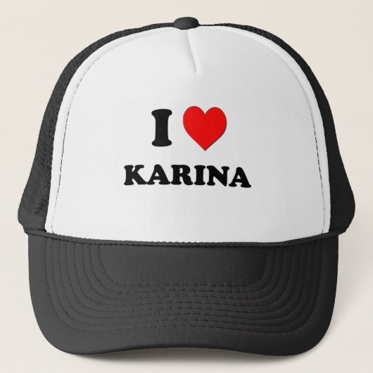 Casquette J'aime Karina (Devant)