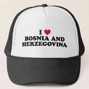 Casquette J'aime la Bosnie-Herzégovine