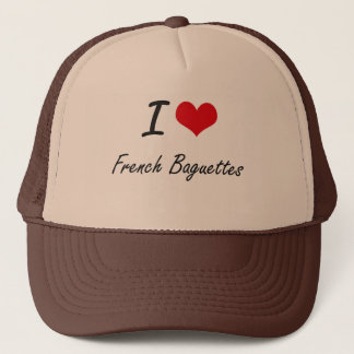 Casquette J'aime la conception artistique de baguettes