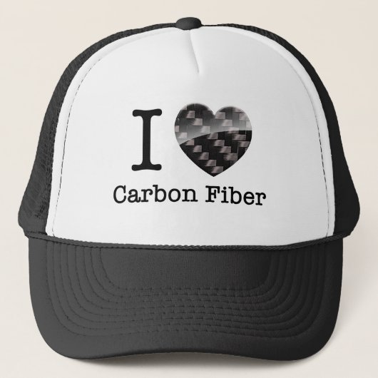 Casquette J'aime la fibre de carbone (Devant)