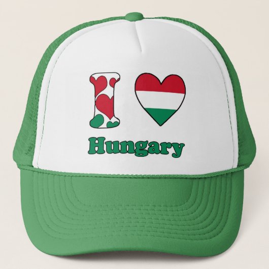 Casquette J'aime la Hongrie (Devant)