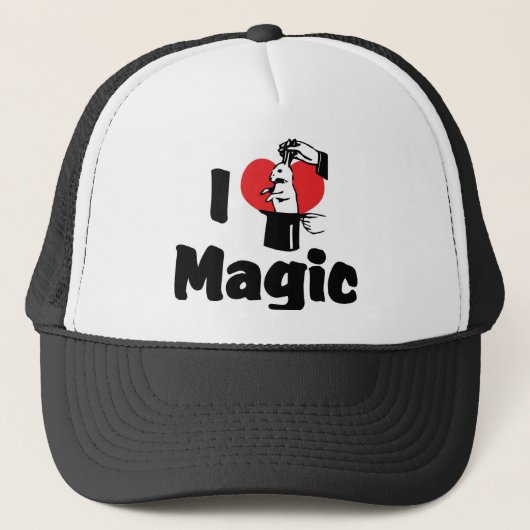 Casquette J'aime la magie du cœur - Amateur de magie (Devant)