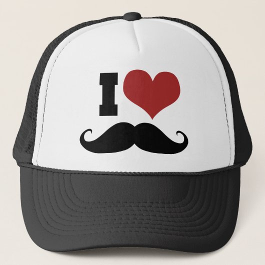 Casquette J'aime la moustache (Devant)