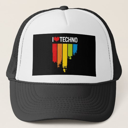 Casquette J'aime la musique de techno (Devant)