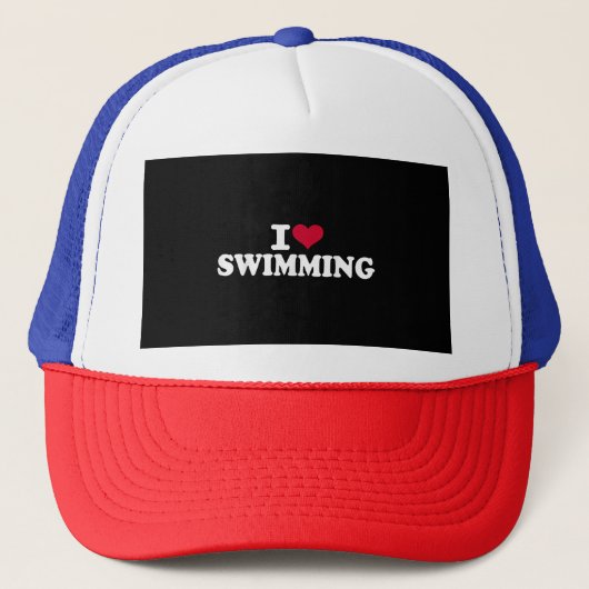 Casquette J'aime la natation (Devant)