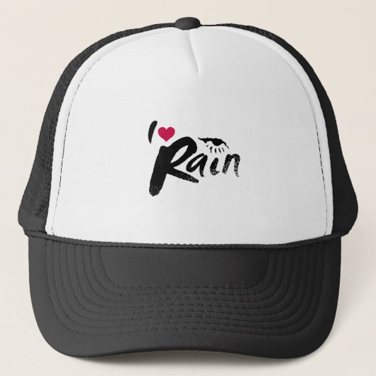 Casquette J'aime la pluie (Devant)