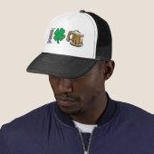 Casquette J'aime le cadeau vert de bière (En situation)