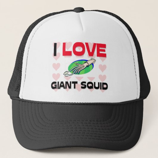 Casquette J'aime le calmar géant (Devant)