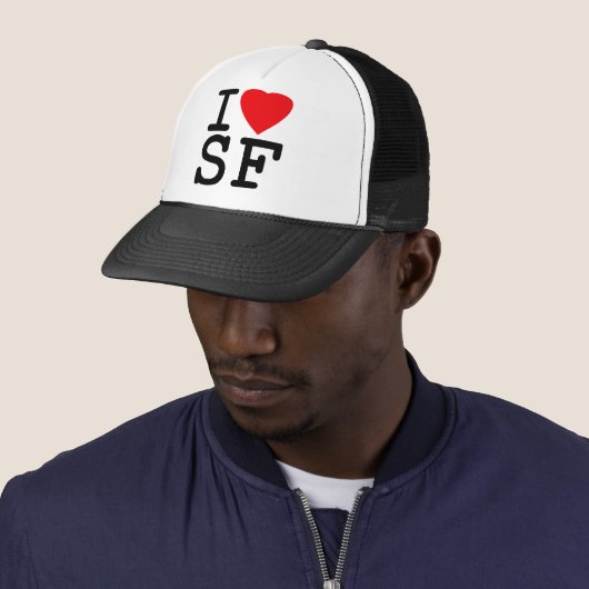 Casquette J'aime le coeur San Francisco (En situation)