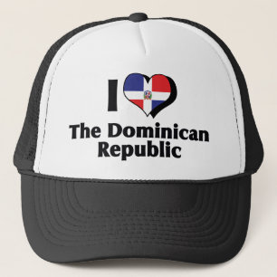 Casquette J'aime le drapeau de la République dominicaine