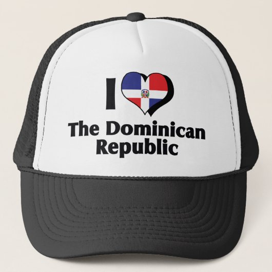 Casquette J'Aime Le Drapeau De La République Dominicaine (Devant)
