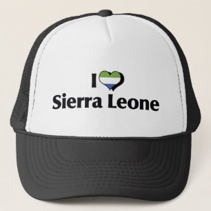 Casquette J'aime le drapeau de la Sierra Leone