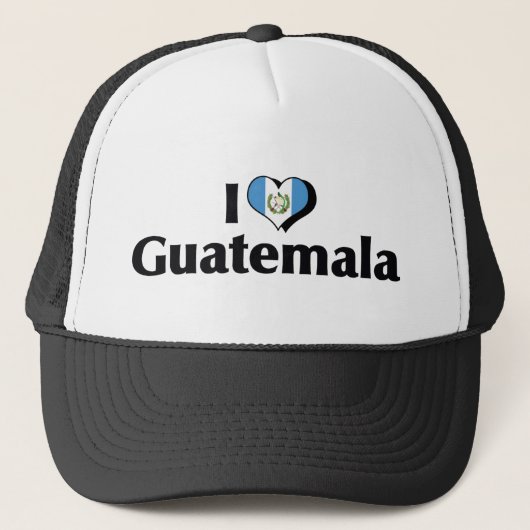 Casquette J'aime le drapeau du Guatemala (Devant)