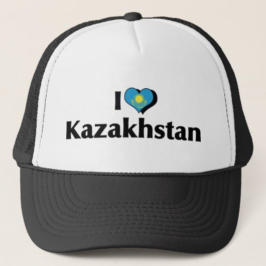 Casquette J'aime le drapeau du Kazakhstan (Devant)