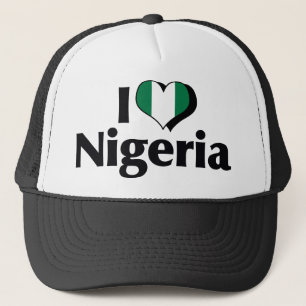 Casquette J'aime le drapeau du Nigeria