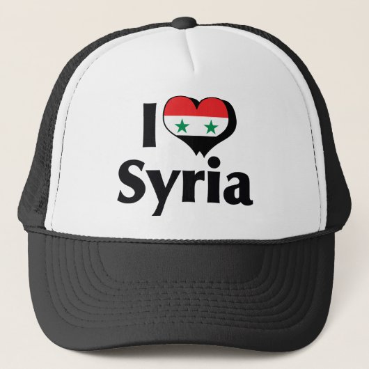 Casquette J'aime le drapeau syrien (Devant)