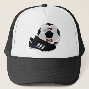 Casquette J'aime le football, ballon et chaussure,