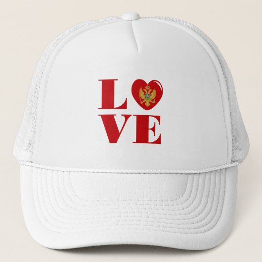 Casquette J'aime le Monténégro (Devant)