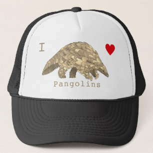 Casquette J'aime le Pangolin Espèce Menacée Animal Faune