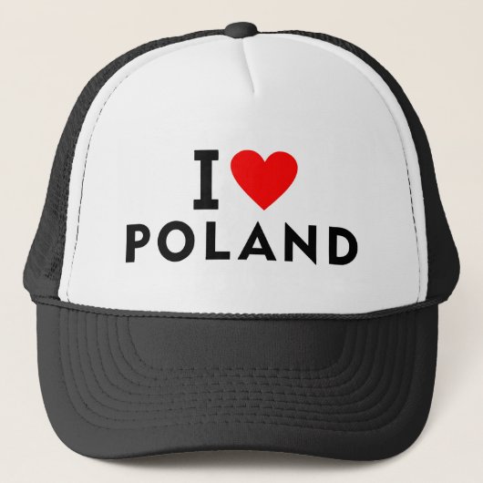 Casquette J'aime le pays de la Pologne comme le tourisme de (Devant)