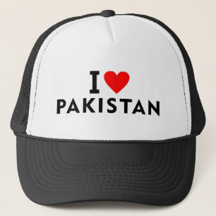 Casquette J'aime le pays du Pakistan comme voyage de coeur t