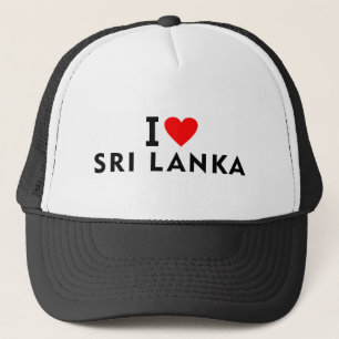 Casquette J'aime le pays du Sri Lanka comme voyage de coeur