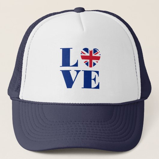Casquette J'aime le Royaume-Uni (Devant)